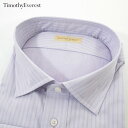 【スーパーSALE割引商品】新品 ティモシーエベレスト Timothy Everest ドレスシャツ 4L MSH1804 4Lサイズ ラベンダー メンズ コッ...