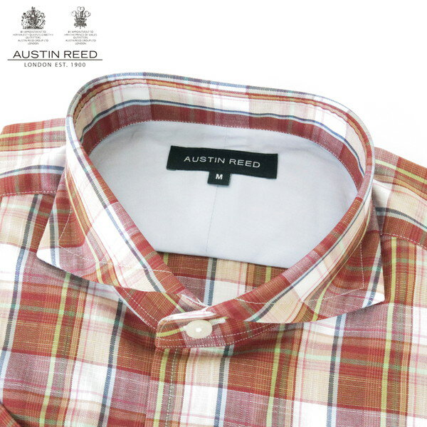 【スーパーSALE割引対象商品】80%OFF 新品 オースチンリード Austin Reed 半袖シャツ L MSH1810 Lサイズ レッドブラウン メンズ ...
