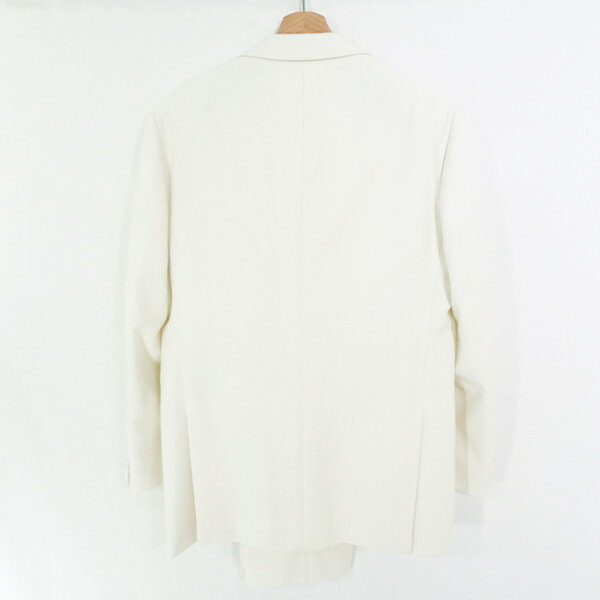 70%OFF 新品 ヒッキーフリーマン Hickey Freeman スーツ A6 MSU1086 Lサイズ オフホワイト メンズ 2ボタン サイドベンツ ウール100% 起毛 木製ハンガー付き 秋冬 066-00F