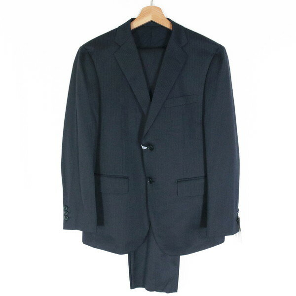 訳あり 新品 I・B・S スーツ AB4 MSU1048 M~Lサイズ ダークネイビー メンズ 2ボタン センターベント ポリエステル100% ストレッチ 洗えるスーツ ストライプ柄 百貨店 春夏 アウトレット 201000