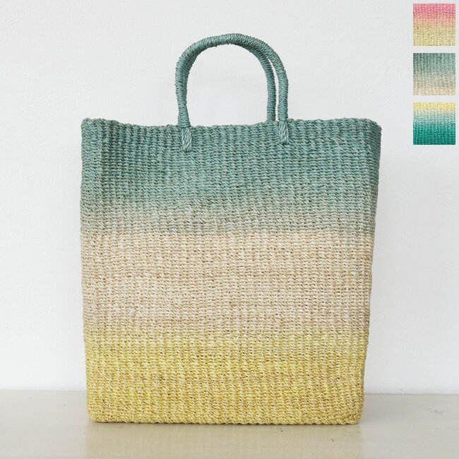 The Bagmati (ザバグマティ) かごバッグ トートバッグ グラデーション アバカ スクエア型 IM-AB-1952-Bのサムネイル