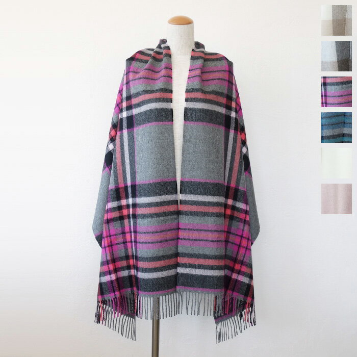 BRONTE (ブロンテ) ストール アルパカウール チェック 大判 ALPACA STOLE 60x200