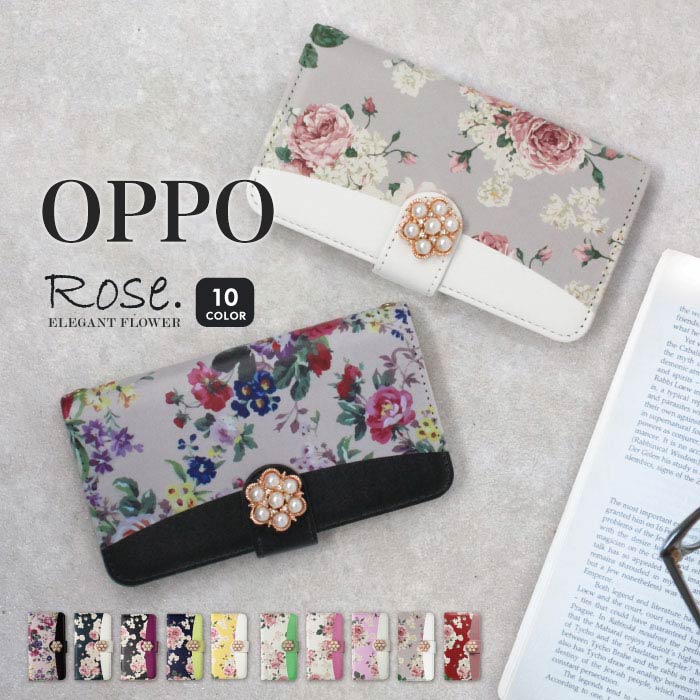 スマホケース 手帳型 高品質 OPPO 最新機種 A5 2020 ケース Reno3 A スマホケース 手帳型 高品質 オッポ スマホケース Reno3 5G ケース Reno A ケース ケース 薔薇 デザイン 携帯ケース スマホカバーのサムネイル