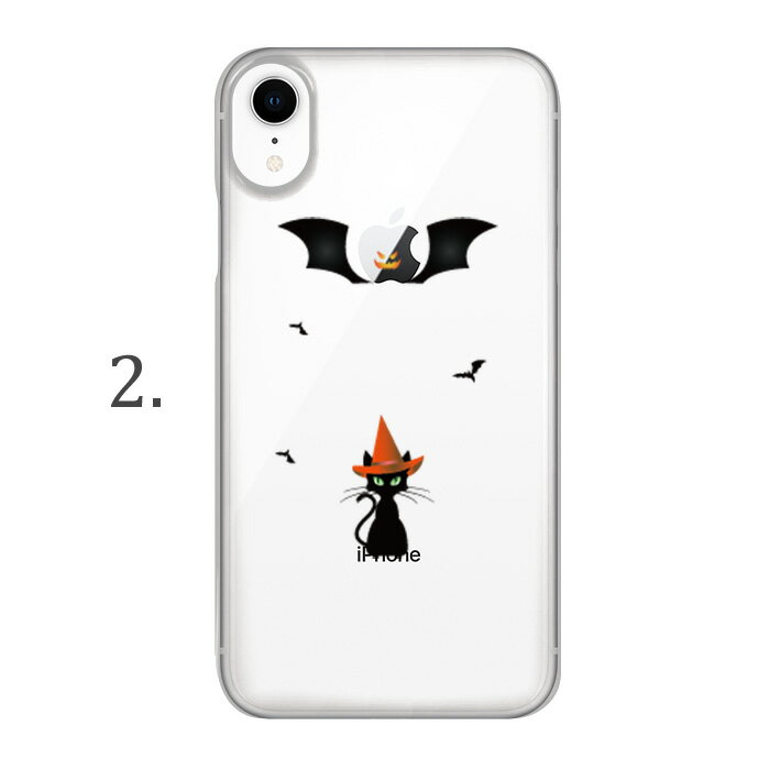全機種対応 DM便のみ 送料無料 スマホケース iphone12 ケース iphone12mini iphone12pro iPhoneSE 第2世代 ケース ハードケース 猫とコウモリ au アップル スマートフォンカバー クリアケース ハードケース 多機能 傷防止 ポリウレタン スマホ ケース PU 全国配送 PU ケース