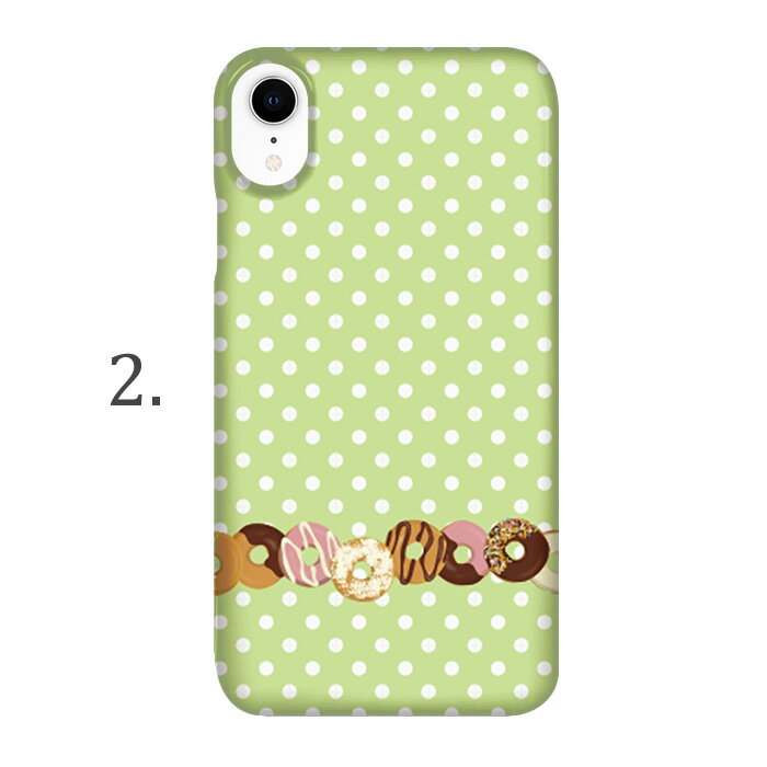 ハードケース 全機種対応 ネコポス 送料無料 スマホケース iphone12 iphone12mini iphone12pro iPhoneSE 第2世代 ドット＆ドーナツ 携帯ケース PU 多機種対応 PU 携帯カバー クリアケース スマホカバー ハード きれい スマホ ハード カバー 多機種 ハード 人気 クリア 全機種