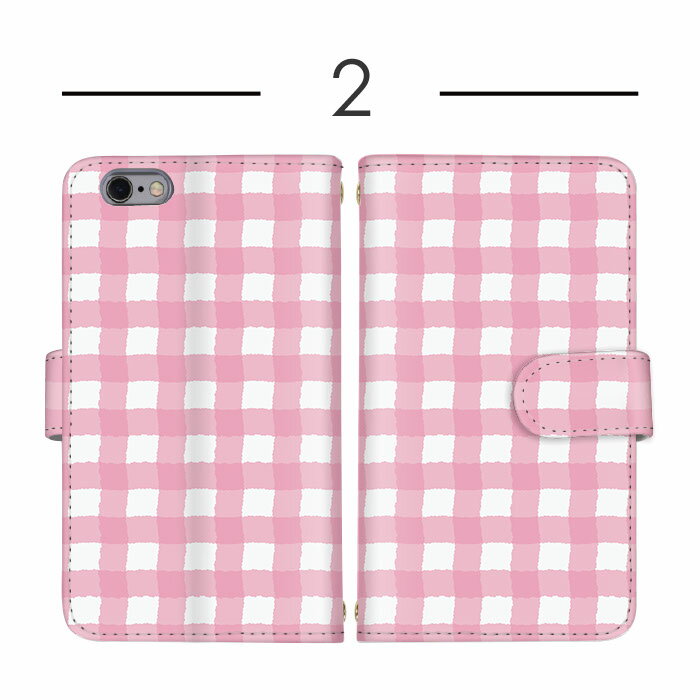 スマホケース 手帳型 多機種対応 iPhone16 iPhone17 iPhone15 薄型 磁石ベルト ミラー チェック柄 水彩風 手描き ふんわり iPhone14ProMax iPhone17Pro iPhone16ProMax iPhoneAir iPhone13mini iPhone6 iPhoneXR iPhone12mini アイフォン12 iPhone7 iPhone11ProMax iPhoneX