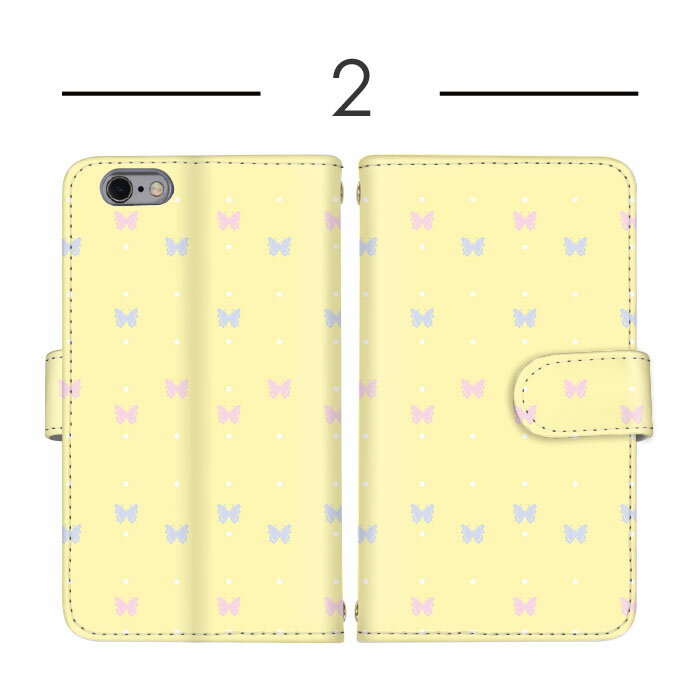 iPhone 16 Plus ケース アップルスマホケース 手帳型 パステルカラー 蝶々 ちょうちょ 総柄 水玉 アイフォン16 Plus iPhoneケース 手帳型スマホケース お洒落 すまほケース すまーとふぉん 手帳型スマホケース 受注生産 携帯ケース