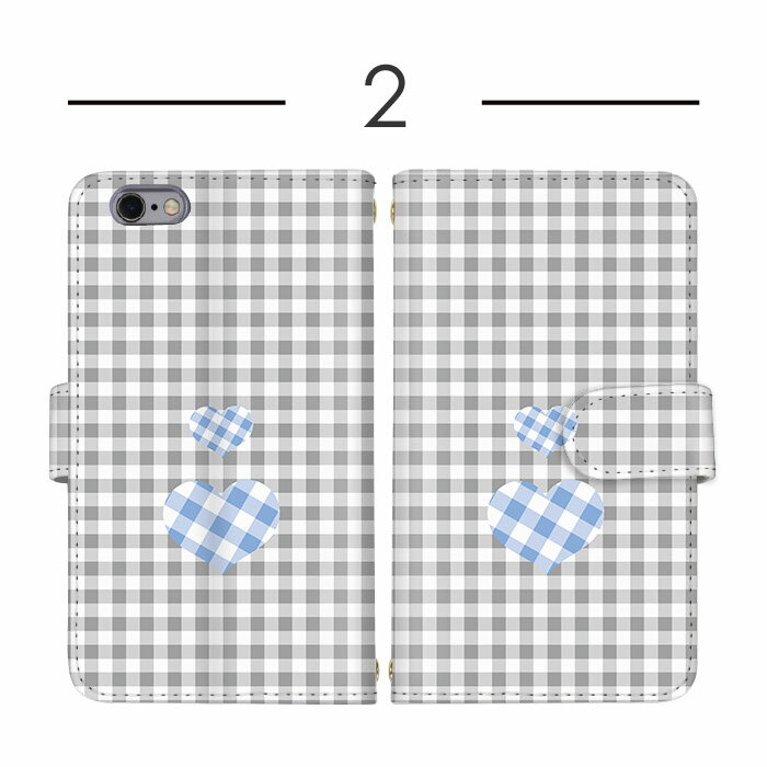 AQUOS ケース スマホケース 手帳型ケース 全機種対応 iPhone 14 Pro Max iPhone 15 Pixel ケース OPPO ケース AQUOS wish3 Xperia ACE iii 多機種対応 ショルダー タイプ チェック柄 ハート グレー 淡色 最新機種 対応 SHG08 SO-51D SC-53D ギフト 母の日 arrows SC-03J