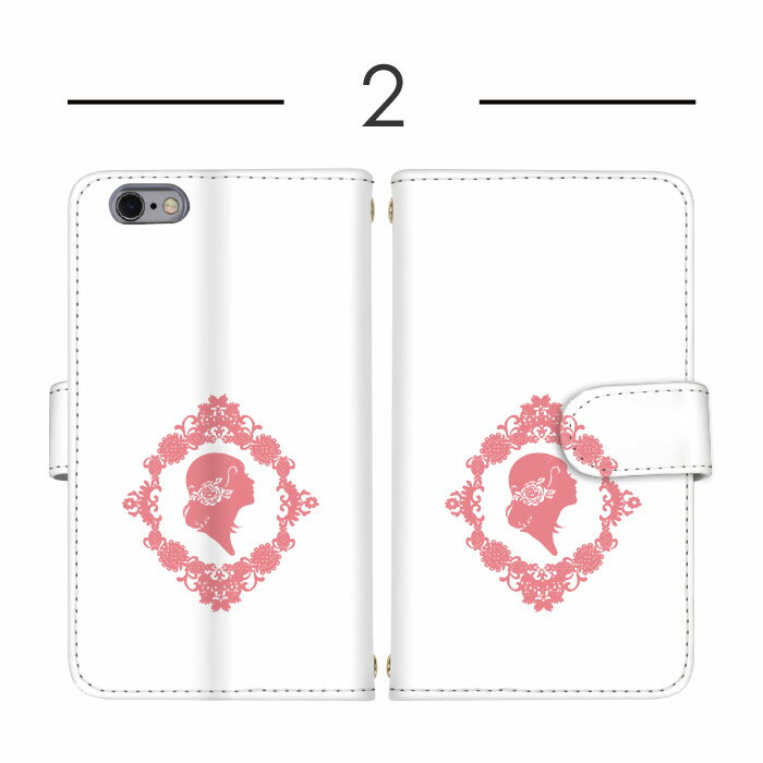 Xperia Ace ケース スマホケース 手帳型 ワンポイント レース 女性 シルエット 横顔 王宮 SO-02L A001SO ケース スマホケース 手帳型 ソニー 手帳型スマホケース お洒落 すまほケース すまーとふぉん 手帳型スマホケース 受注生産 携帯ケース