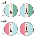 財布 レディース ミニ財布 小銭入れ レディース コインケース メンズ レザー ミニウォレット 大容量 かわいい 送料無料 プレゼント 男女兼用 旅行 丸型 軽い 小さい 財布 トレンド お洒落 エッフェル塔 q0002-e0030 3