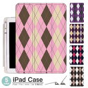 iPad ケース チェック アーガイル Air5 第5世代 mini6 Air4 10.9 9.7 2017 2018 第9世代 タッチペン オートスリープ対応...