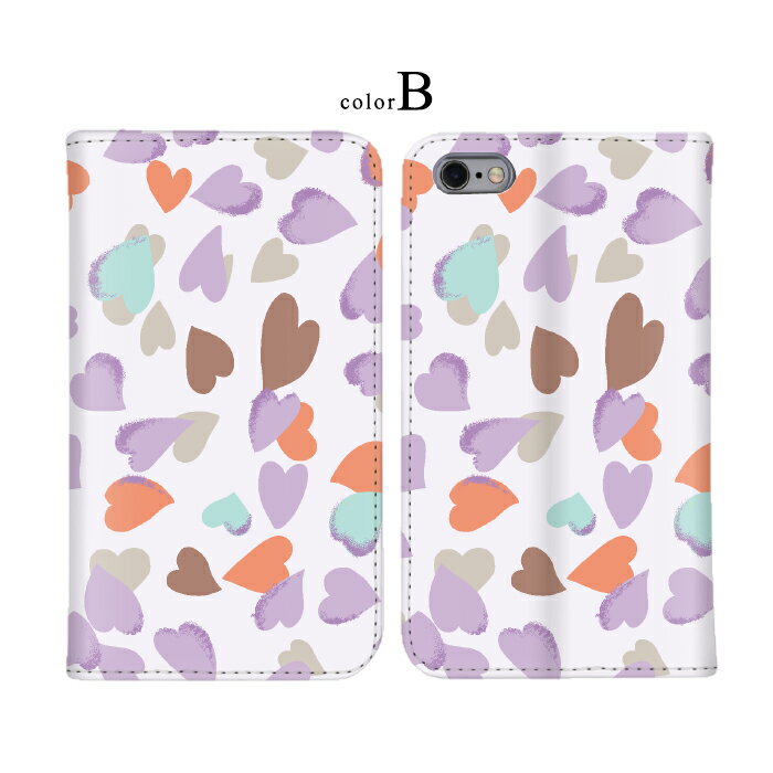 iPhone 15 Pro Max iPhone 15 Plus Xperia 1 v Pixel 6 Pro スマホケース 手帳型ケース 全機種対応 手帳ケース トレンド ハート柄 水彩風 Pixel 4 XL Galaxy A20 iPhone XS Max シンプル 帯無し SO-01M 901SO AQUOS R7 FCG01 ZC520TL 705KC ZB601KL SH-M12 F-41A HTV33 SOL26