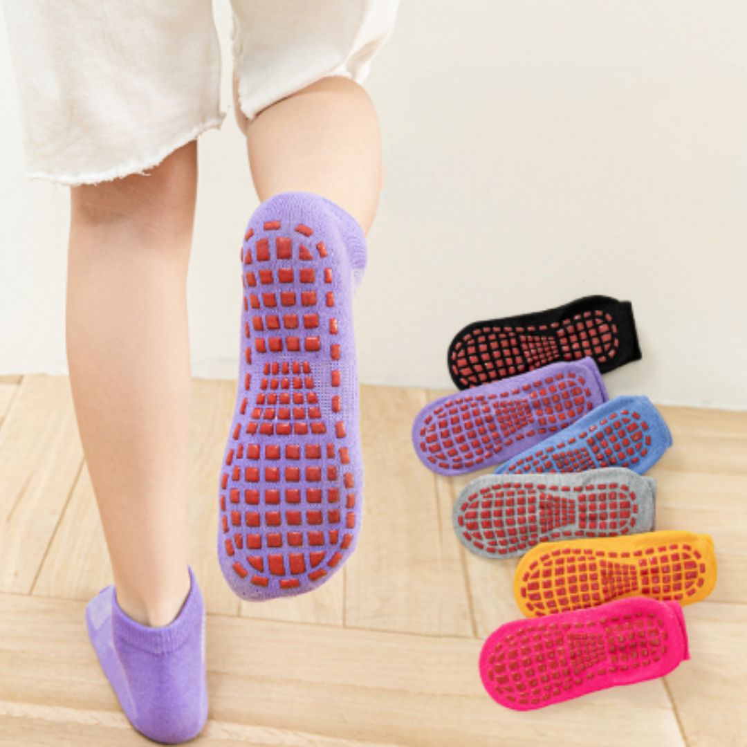 滑り止め付き靴下 2足(4枚)セット / 滑らない スポーツもヨガも介護もこれ1足!男女兼用の滑り止めグリップソックスで、ジム・ウォーキング・ピラティスまで快適...