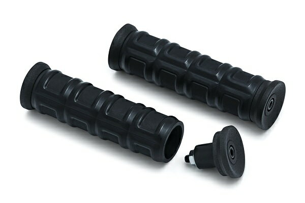 6677kuryakyn クリアキンDillinger グリップサテンブラック1インチバー用