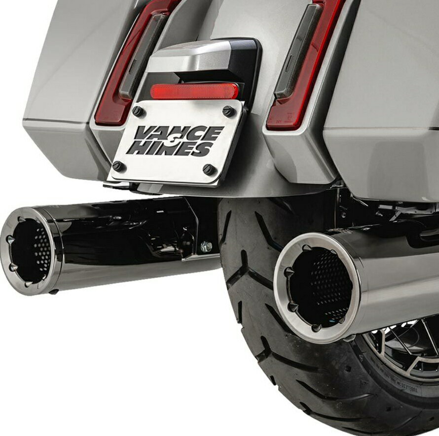 Rakuten - 16468バンス＆ハインズVanceHines Hi-Output ハイアウトプット スリップオン ダーククローム マフラー TOURING（M8） 17年以降