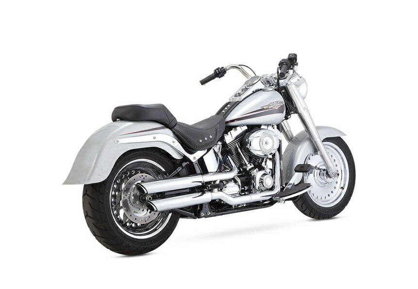 Rakuten - 46844バンス＆ハインズVanceHines TwinSlash 3in S／O ツインスラッシュ 3インチ スリップオン ブラック マフラー SOFTAIL 07-09