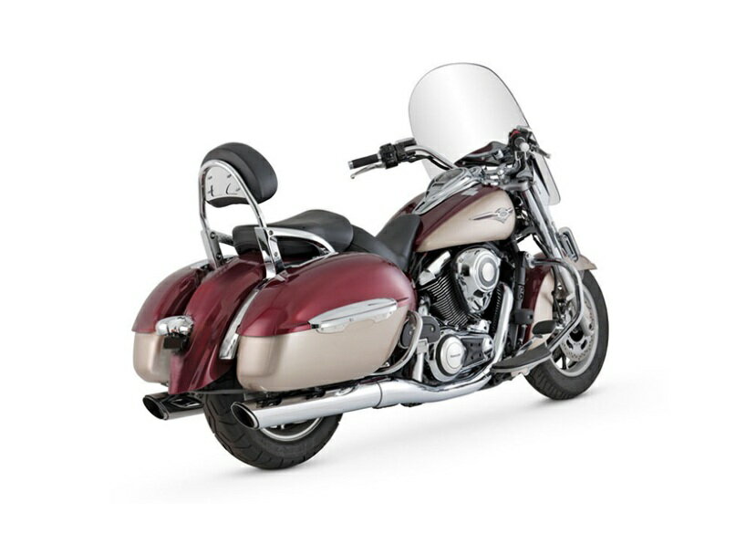 Rakuten - 18371バンス＆ハインズVanceHines Adventure TwinSlash Round ツインスラッシュ ラウンド スリップオン クローム マフラー VULCAN1700NOMAD 09-14