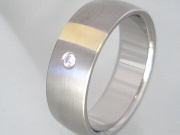 本物志向の大人ジュエリー★【Artistic】チタンリング＆ホワイトダイヤAR-4