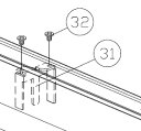 アルマーデ3両引きタイプ用(W2500未満用)パーツNO31_センターストッパー3/パーツNO32_センターストッパー3固定ネジ