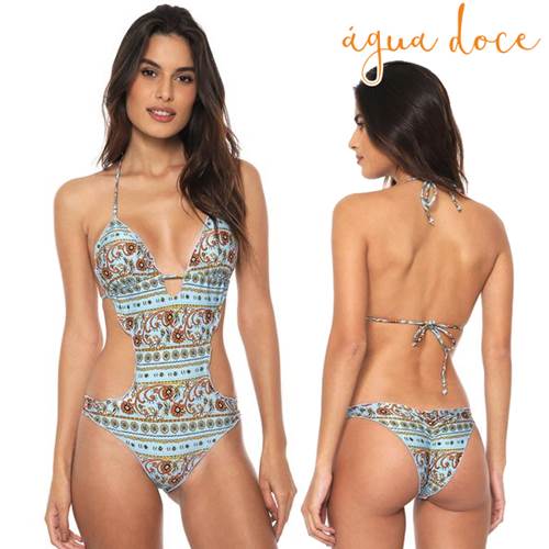 数量限定商品 Agua Doce ビーチウエア ブラジル ビキニ 水着 インポート ブラジリアンビキニ レディース水着 ビーチウエア Agua Doce アグアドーセ ブラジリアン水着 サイズ M L カラー ブルー Maio Praia Ad 人気no 1