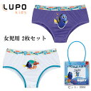 LUPO(ルポ)ブラジルランジェリー LUPO ルポ マイクロファイバー 女児用 ショーツ コットンショーツ ヘムレース 2枚セット 「ファインディング ドリー...
