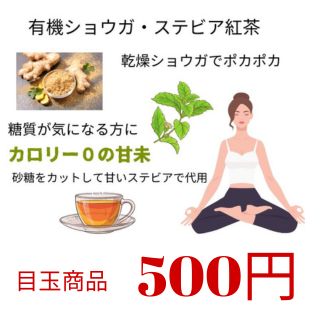 【半額】ステビアしょうが紅茶　50g　糖質0の甘未　無精製ステビア配合　茶葉は最高級クラス　ポスト便　ダイエットのストレス解消 　人工合成していない自然の甘味配合