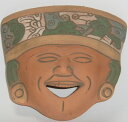 アステカの人面壁飾り＜メキシコ＞