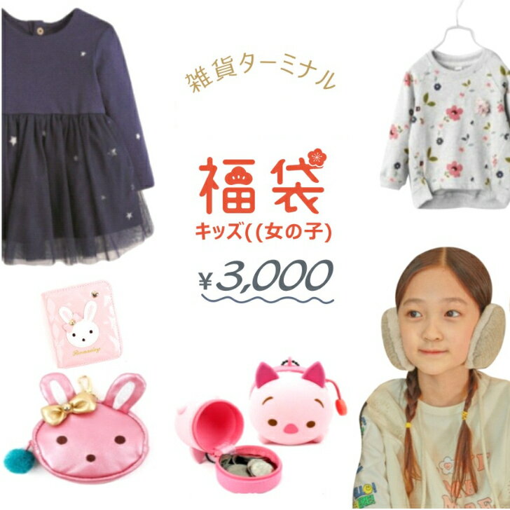 【2024福袋 女の子】【予約商品】送料無料 数量限定 2024年 キッズ 女の子 パジャマ トップス バッグ 小物入れ 銀ナノ抗菌マスク 折り畳み式 ワンピース イヤーマフ 子供服 ペンケース お得な4…