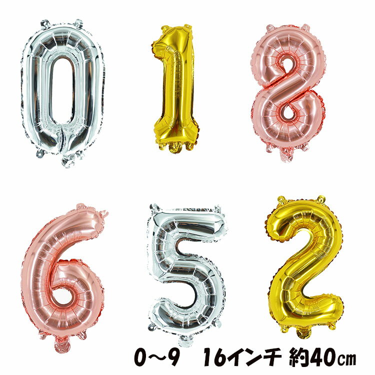 【1000円5%、2000円7%、3000円10%クーポン】風船 誕生日 バルーン 数字 ナンバーバルーン 40cm ゴールド ピンク シルバー パーティー 飾...