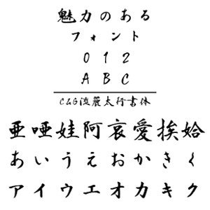 C&G流麗太行書体 (Windows版 TrueTypeフォントJIS2004字形対応版) 