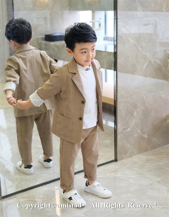 フォーマルスーツ 男の子 フォーマル Kids ベイビー 卒業式 入学式 子供 キッズ スーツ 春 秋 ジャケット お食い初め 2点セット上下セット 七五三 結婚式 夏 ジュニア 入園式 誕生日 店内限界値引き中 セルフラッピング無料 発表会 お宮参り記念日