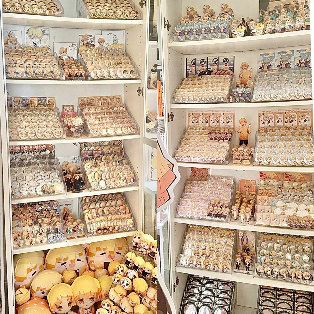 缶バッジ ディスプレイスタンド 棚 収納 アクスタ ディスプレイ台 コレクションケース キーホルダー スタンド付き 展示台 陳列 台座 化