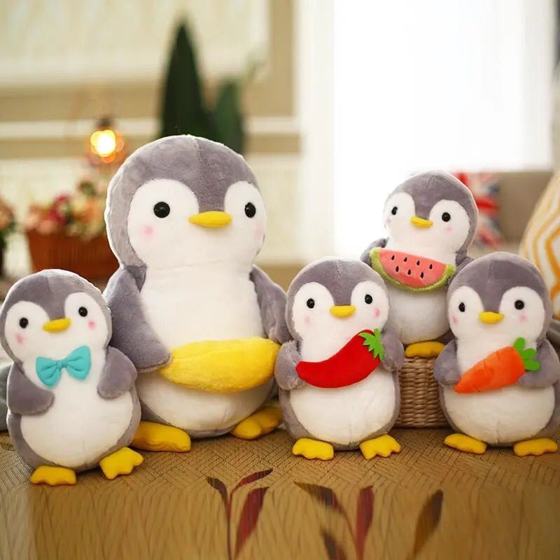 Rakuten - ペンギン ぬいぐるみ 人参抱く バナナ抱く かわいい リアル 子供 女の子 おもちゃ 子供の日 誕生日 クリスマスプレゼント25cm 3歳以上