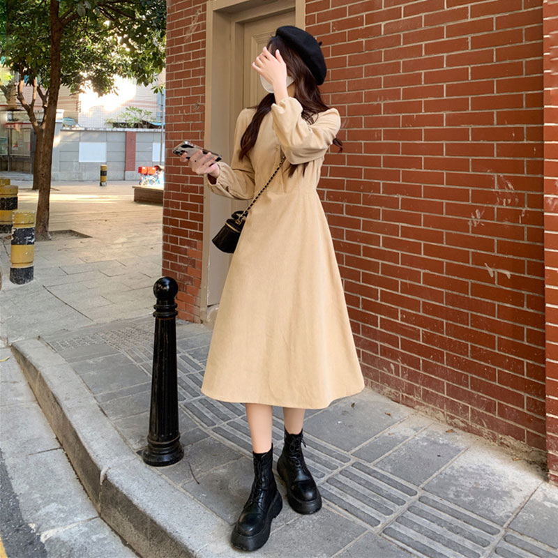 ロングワンピース レディース レディースファッション レディースワンピース ワンピース 秋 春 プリーツ ロング丈 淑女 エレガント 長袖 シンプル おしゃれ 着痩せ見え 学生 快適 通勤 通学 送料無料 amistad-10002392 ソファカバー専門店AMISTAD サンプル画像3