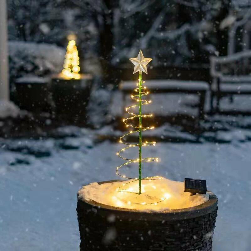 クリスマスツリー ライト LEDイルミネーションライト ソーラーライト フェアリーライト ストリングライト Christmas ナイトライト 装飾ライト ワイヤーライト ツリーライト 防雨型 屋外 ガーデ…