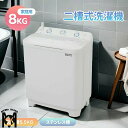 二槽式洗濯機 縦型洗濯機 洗濯8kg 縦型 脱水槽5.5kg 大容量 タイマー機能付き コンパクト 小型洗濯機 節電 ステンレス槽 まとめ洗い 脱水器 洗濯物きれい 部屋干し 引越し 単身 一人暮らし 家庭用 家電 新生活応援 操作簡単 わかりやすく操作パネル 効率的な脱水 省エネ設計