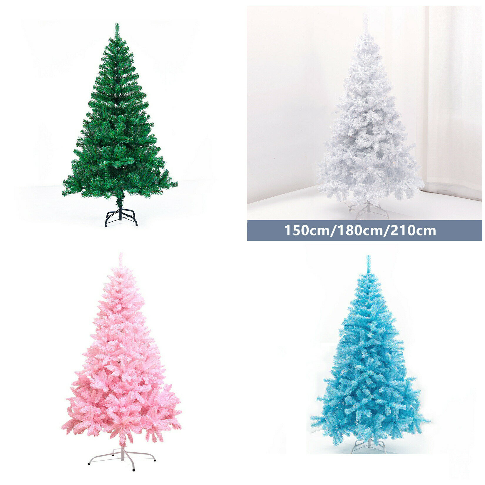 クリスマスツリー,ポリカーボネートツリー,長さ180/6フィート,難燃性,ピンク色の木,金属製スタンド付き