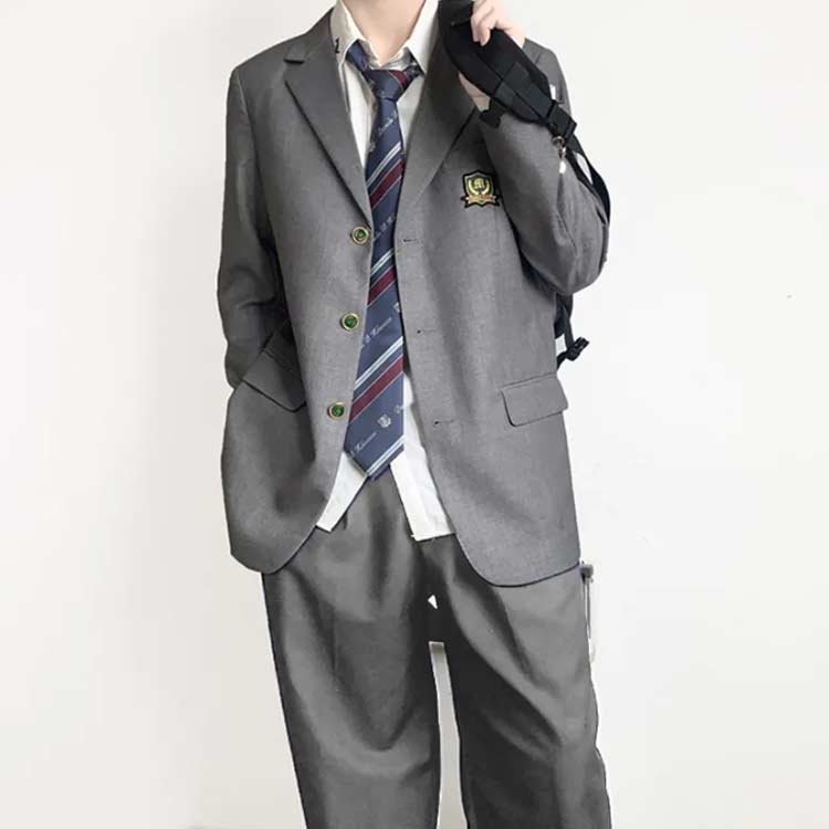 上下セット スクールジャケット 学生服 卒業式 男子高生 ブレザー 学生 スーツ 制服 4点セット 男子 フォーマル ブラック 長袖 スクールシャツ スクールパンツ ネクタイ 高校生 制服 学生 中学 通学 学校 制服 男子高生 学生服 スクール制服 紺 入学式