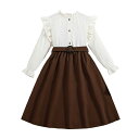 子供服 セットアップ キッズ 女の子 2点セット 秋冬 トップス 長袖 可愛い シャツ スカート ロング 上下セット おしゃれ ガールズ 女児 服 ツーピース ...