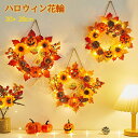 秋のリース 光る LEDライト 感謝祭 ハロウィンの装飾 ハロウィンリース 花輪 可愛い 人工造花 ハロウィン 紅葉 かぼちゃ 人工果物 玄関リース 雰囲気 デコレーション インテリア 壁掛け 庭園 玄関 飾り ライト 室内 部屋 イベント 秋 感謝祭 学園祭 文化祭 Halloween