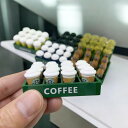 90000209(1セット 12点+トレイセット【選べる7タイプ】)ミニチュア コーヒーおしゃれなコーヒー小物がトレイ付きで登場!ドールハウス小物 ミニチュア撮...
