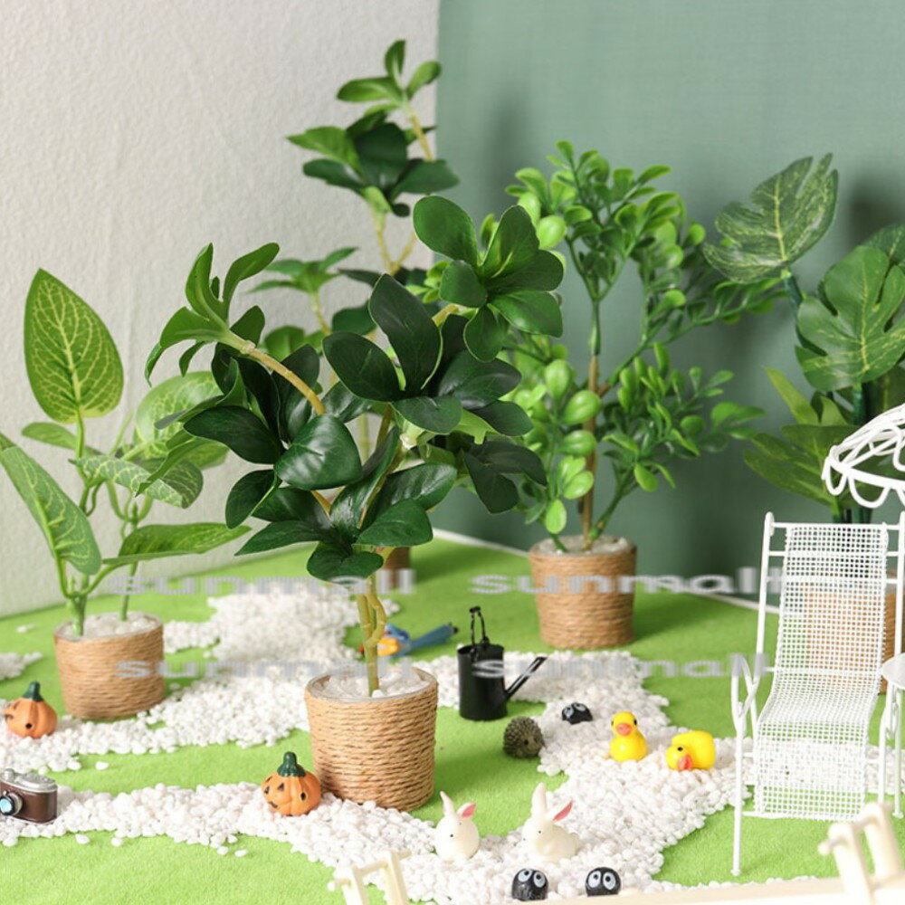 90000011【1点販売】【11種類を選べる】ミニチュア観葉植物／ドールハウス用フェイクグリーン／サボテン・鉢植え 撮影小物 ぬい 撮影背景 ミニチュア雑貨 1/12