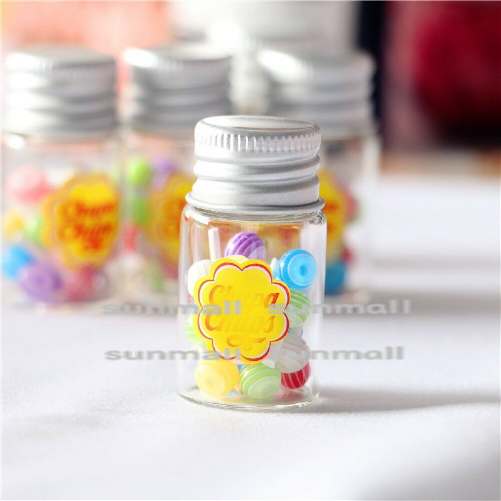 90000036【1点販売】【キャンディ10粒（L)】ミニチュアキャンディ Lサイズ ミニロリポップ Lサイズ 10本入り ドールハウス小物 レジン封入 撮影小物 ミニチュア雑貨 10粒入り