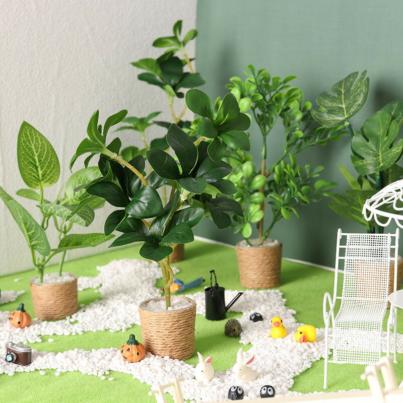 90000011　ミニチュア アート 観葉植物（大・中）1/6 ドールハウス ミニチュア 植物　手のひらサイズ 植物　リアルなミニチュア植物　..