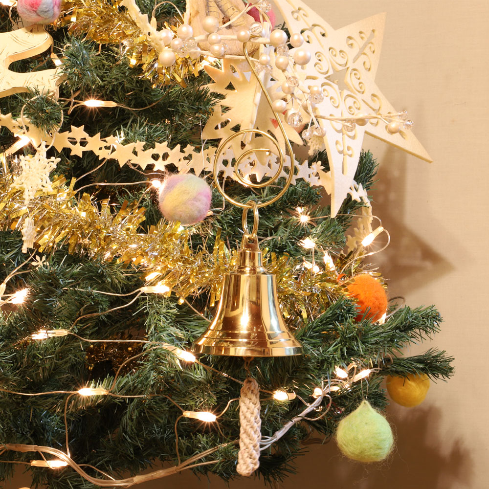 【本格派の可愛い真鍮ベル】クリスマスツリーに直接・お部屋の色々な場所に吊るす事ができます 鳴らして綺麗 飾っておしゃれ 真鍮製のべル「Rocksmotion / 真鍮製ベル・ハンギングタイプ」ギフトに最適 綺麗な音色 真鍮の輝きが綺麗です 嬉しいギフト ammax-10001418 アムマックス サンプル画像3