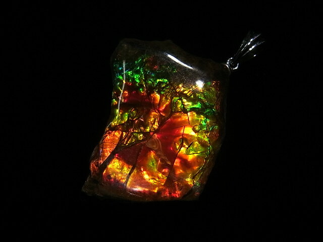 アンモライトフリーフォームオリジナルペンダントトップ