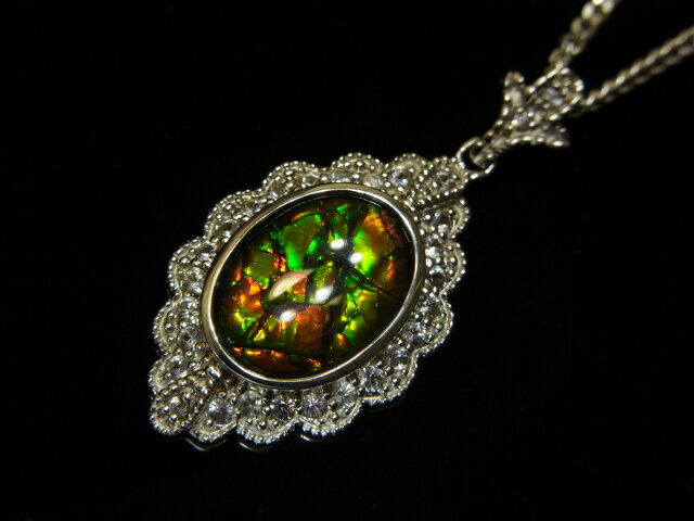 樂天商城 - アンモライトシルバーネックレス（シルバー925使用）