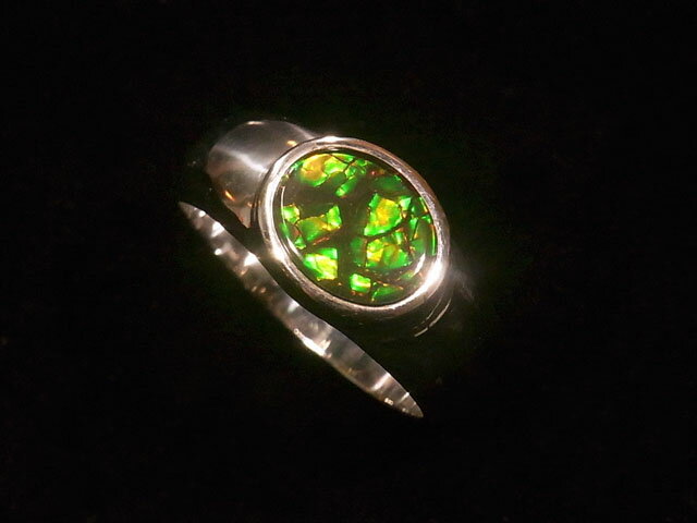 Rakuten - シルバーアンモライトリング（シルバー925使用）