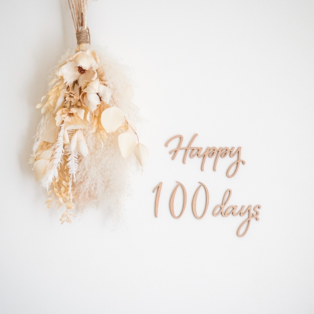 木製 レター バナー Happy 100days お食い初め 100日祝い 飾りつけ 飾 セット 100日 祝い 百日 飾り 百日祝い 100日祝 ウッドバナー ベビーフォト 記念写真 ガーランド 寝相アート 月齢アート …