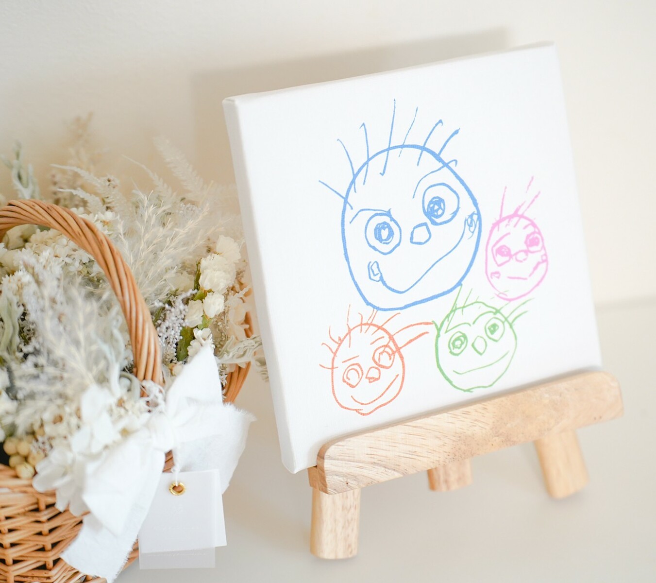 お子様のお絵描きを そのままキャンバスボードにプリント あす楽対応 インテリアの飾りや プレゼントに キャンバスボード 子供のイラストを飾れる キャンバスに Kids イラスト お絵描き 似顔絵 父の日 母の日 落書き ファブリック アイテム 小物 お絵描きアート